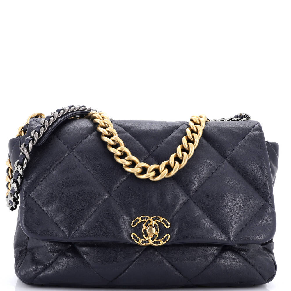 Chanel Maxi 19 Flap Bag Quilted Leather